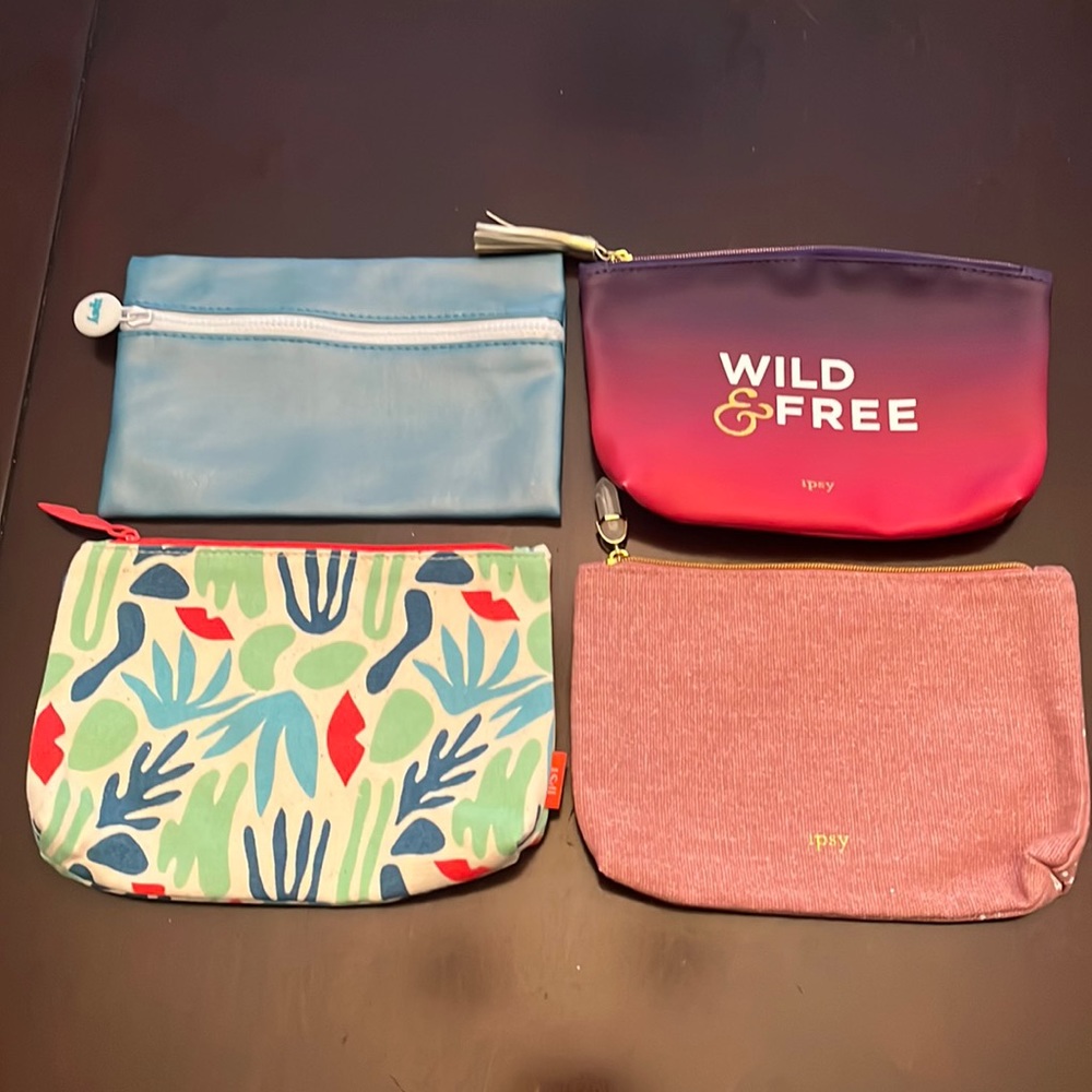 Set of 4 Ipsy Makeup Bags